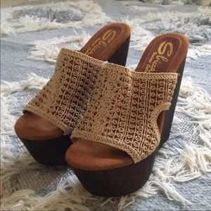 Sbicca vintage collection platforms.